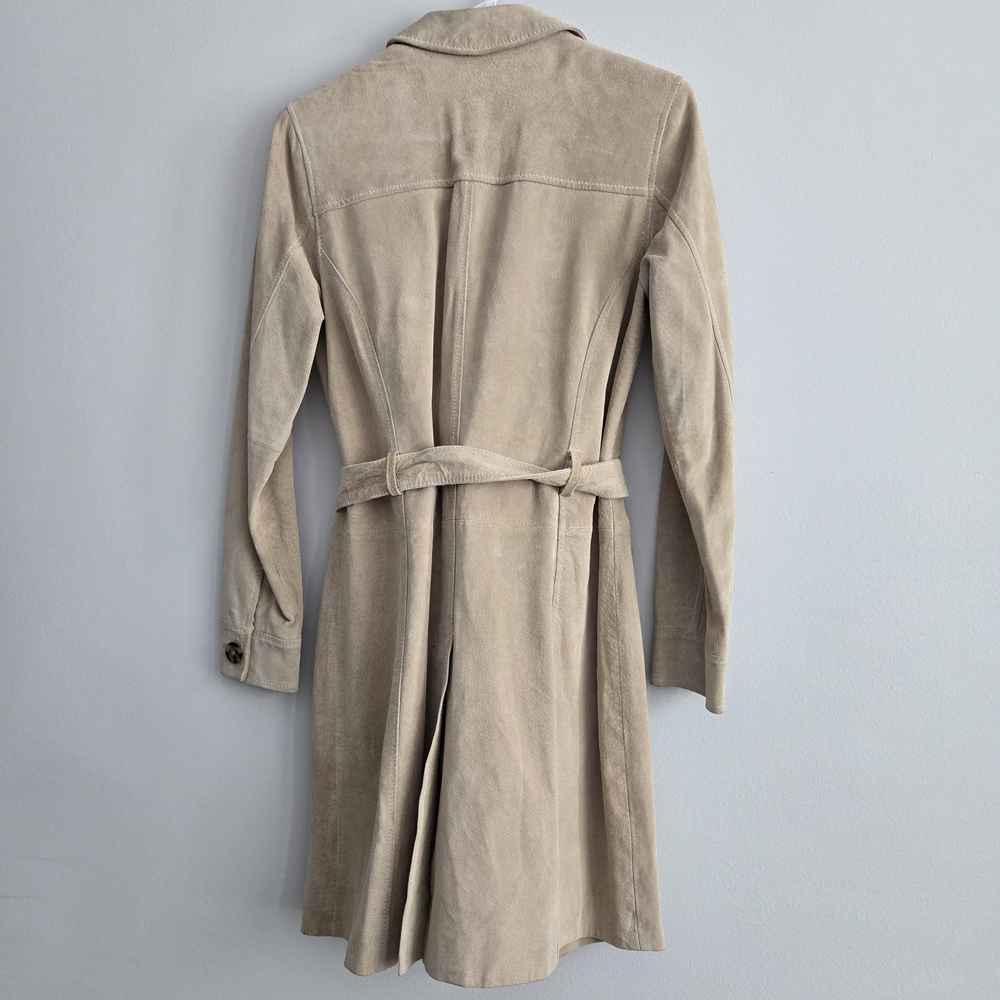 INC International Concepts Beige Suede Trench Coat - Picture 5 of 10